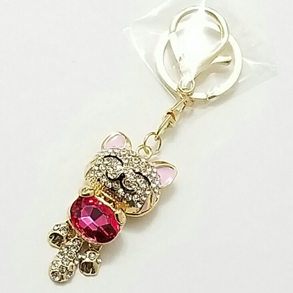 ⤵⤵New! Lucky Neko Cat Movable Body Keycharm - Picture 2 of 3